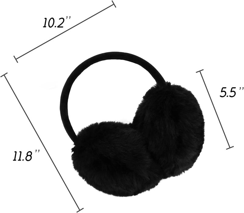 POXIMI Store Women Winter Earmuffs Girl Ski Adjustable Ear Covers for Cute Bow Ear Warmer Outdoor Earmuff Fleece Lining - Image 4